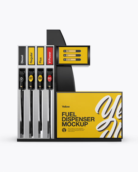 Fuel Dispenser Mockup - Front View