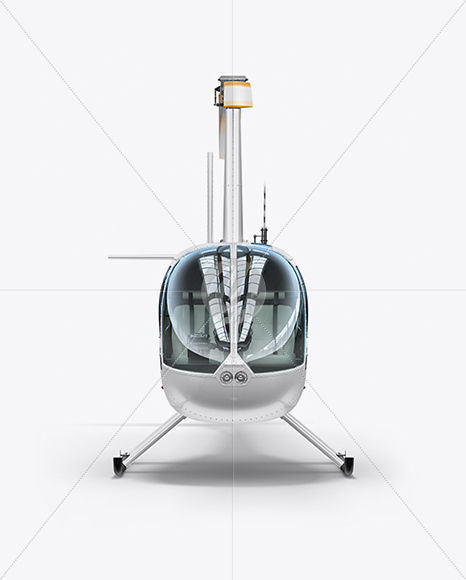 Helicopter Mockup - Front View