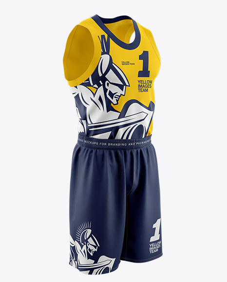 Basketball Kit Mockup - Half Side View