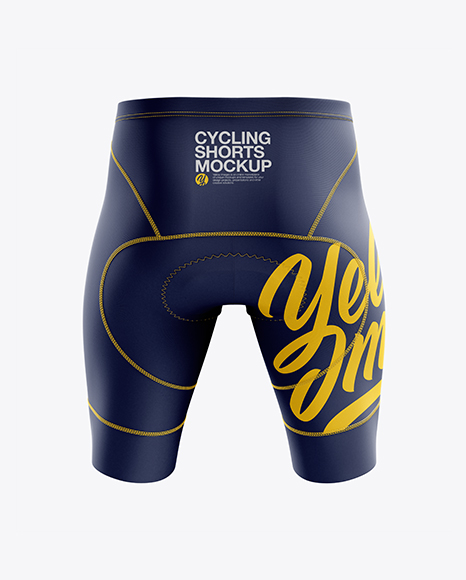 Men’s Cycling Shorts v2 mockup (Back View)