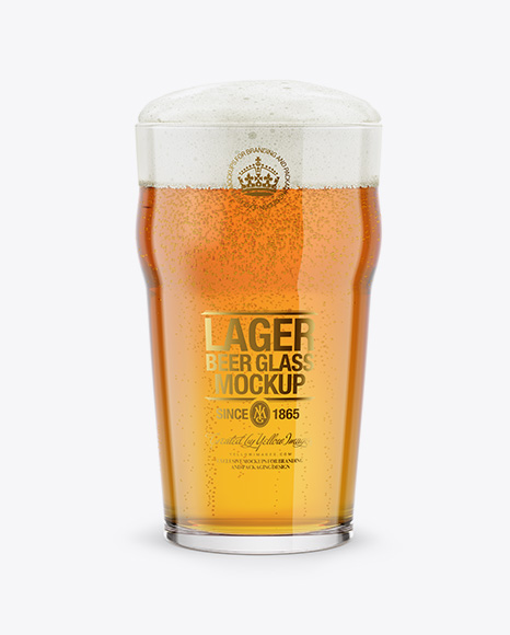 Lager Beer Glass Mockup
