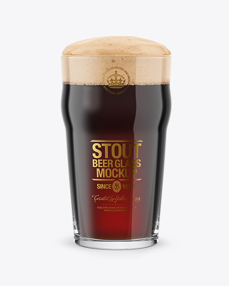 Stout Beer Glass Mockup