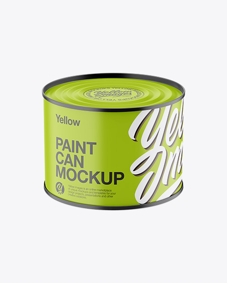 Matte Paint Can Mockup - High-Angle Shot