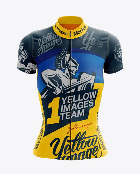 Women’s Cycling Jersey Mockup (Front View)
