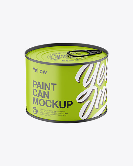 Matte Tin Can Mockup with Ring