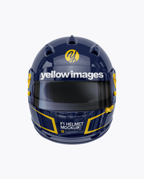 F1 Helmet Mockup - Front View