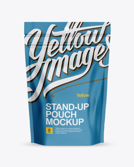 Matte Stand Up Pouch with Zipper Mockup