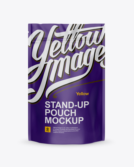 Matte Stand-up Pouch Mockup - Front View