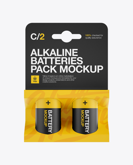 2 Pack Mat Battery C Mockup - Front View