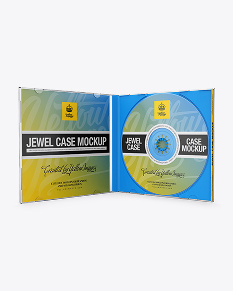 Open Jewel Case With Disc Mockup