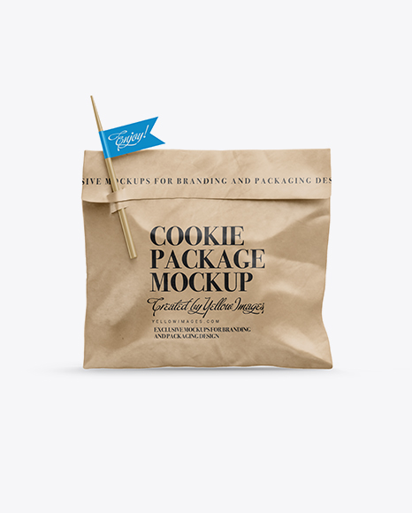 Kraft Cookie Package Mockup