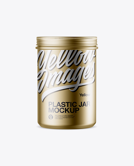 Metallic Plastic Jar Mockup