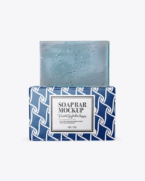 Glossy Pack With Blue Soap Mockup