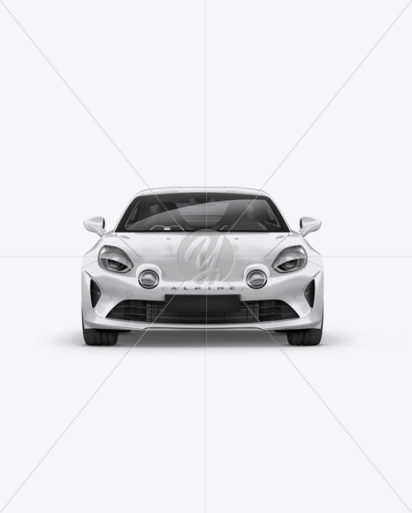 Alpine A110 Mockup - Front View