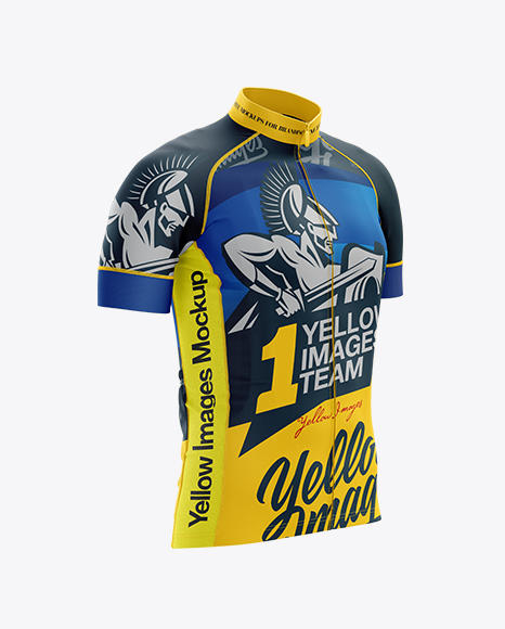 Men’s Cycling Jersey mockup (Right Half Side View)