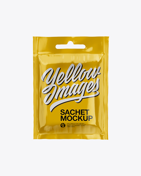 Glossy Sachet Mockup
