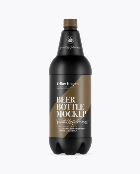 Matte PET Beer Bottle Mockup