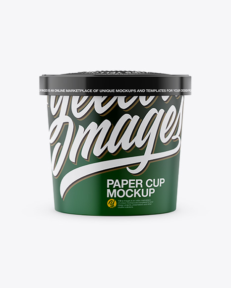 Paper Cup Mockup - Front View