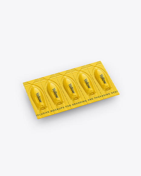 Glossy Suppositories Blister Mockup