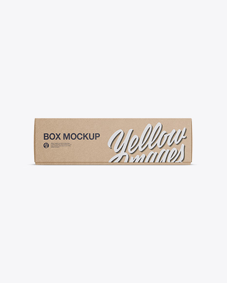 Kraft Box Mockup - Front View