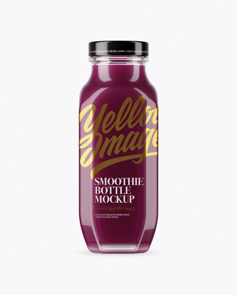 Blueberry Smoothie Bottle Mockup