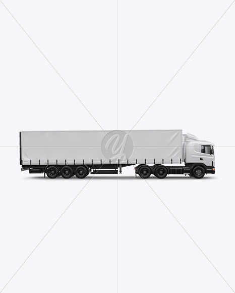 Scania Truck Mockup - Side View