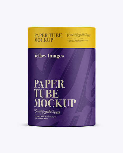 Small Paper Tube Mockup – Front View