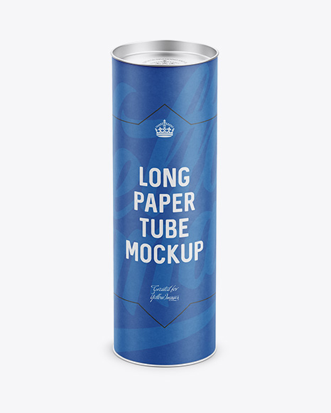 Long Paper Tube w/ a Flat Lid - High-Angle View