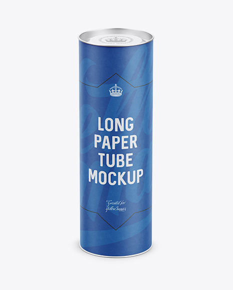 Long Paper Tube w/ a Convex Lid - High-Angle View