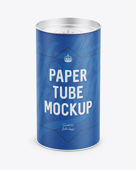 Medium Paper Tube w/ a Flat Lid - High-Angle View