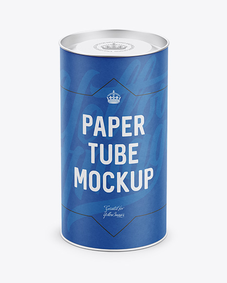 Medium Paper Tube w/ a Convex Lid - High-Angle View
