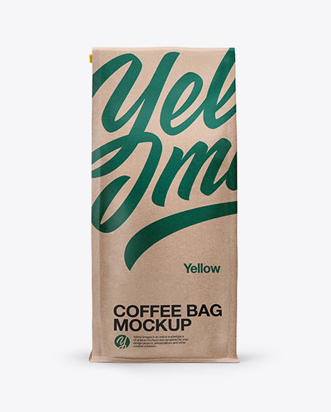 Kraft Bag with a Tin-Tie Mockup - Front View