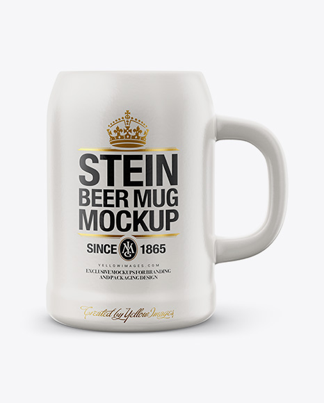 Matte Stein Beer Mug Mockup