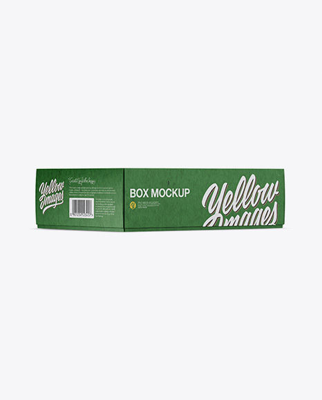 Textured Box Mockup - Half Side View