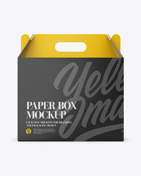 Paper Box Mockup - Front View