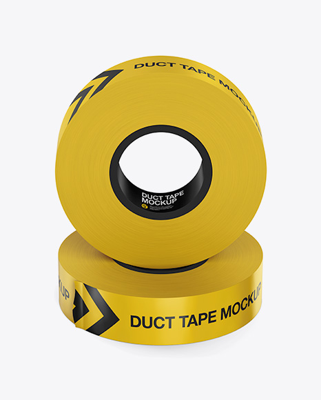 Two Duct Tapes Mockup - Front View (High-Angle Shot)