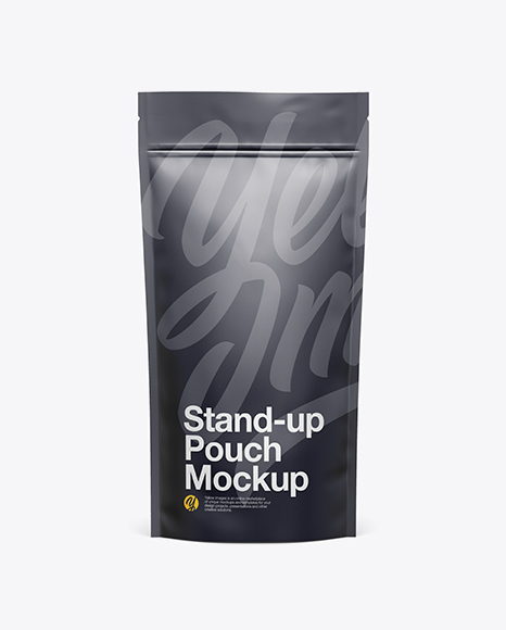 Paper Stand Up Pouch W/ Zipper Mockup - Front View