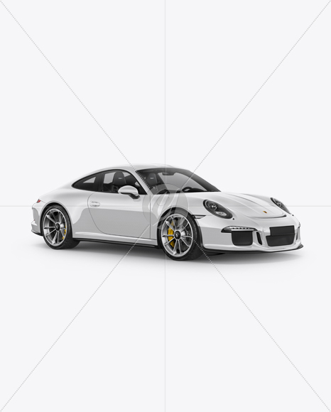 Porsche 911 R Mockup - Half Side View
