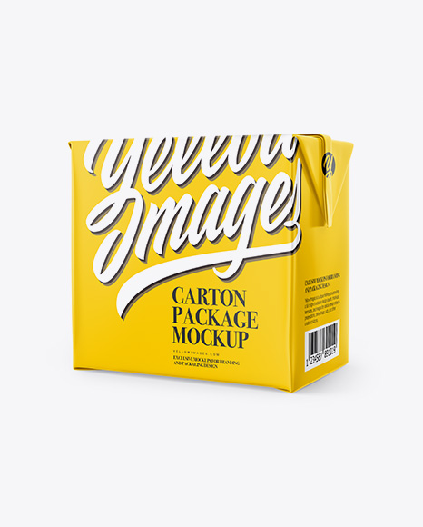500g Carton Package Mockup  - Half Side View