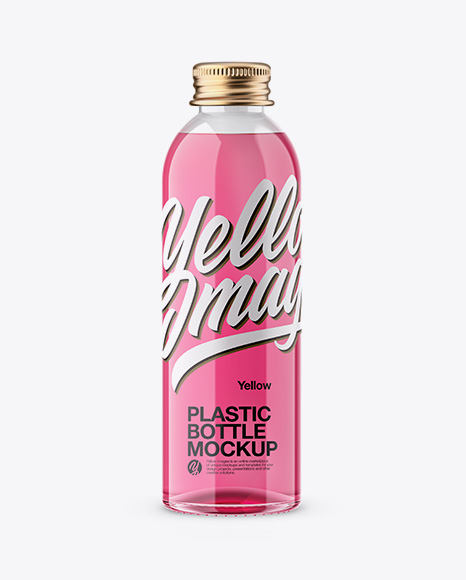 Clear Bottle with Transparent Liquid Mockup