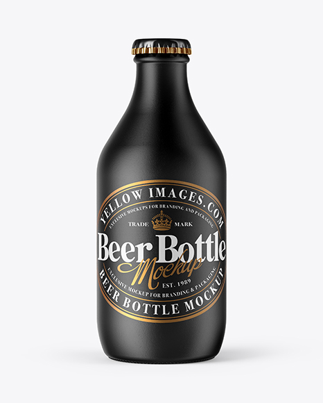 330ml Ceramic Beer Bottle Mockup