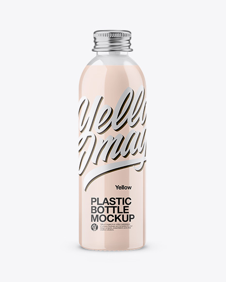 Clear Bottle with Liquid Mockup