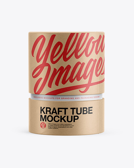 Kraft Tube Mockup - Front View