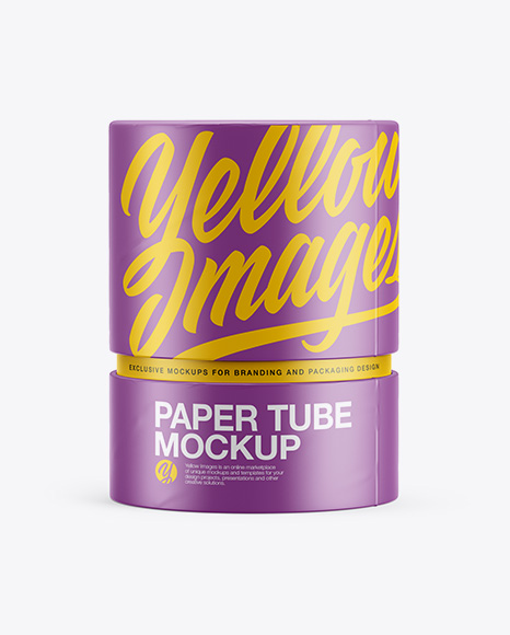 Paper Tube Mockup - Front View