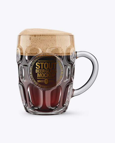 Britannia Glass With Stout Beer Mockup
