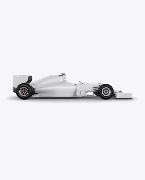 Formula One Car Mockup Right Side View