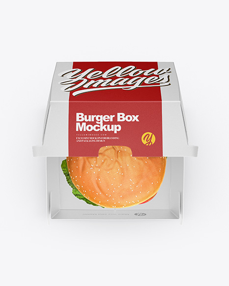 Burger Box Mockup - Top View
