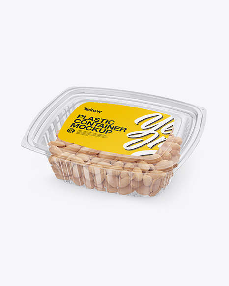 Transparent Container Mockup - Half Side View