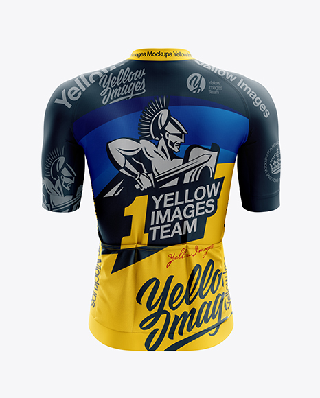 Men’s Cycling Speed Jersey mockup (Back View)