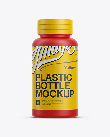 Matte Plastic Pills Bottle Mockup